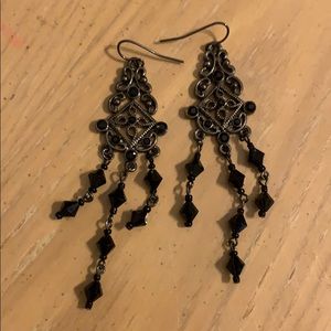 Dangling Black Earrings